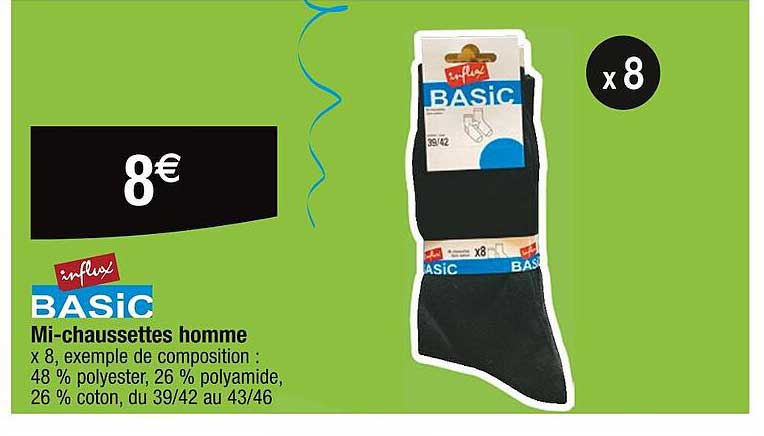 Basic Mi-chaussettes Homme