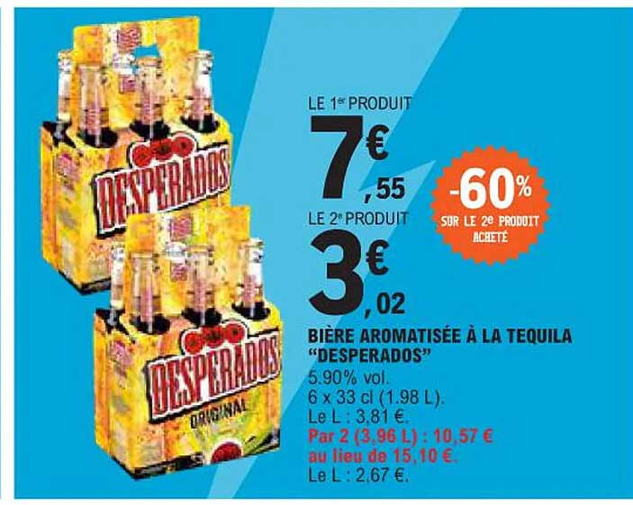 Bière Aromatisée à La Tequila "desperados"