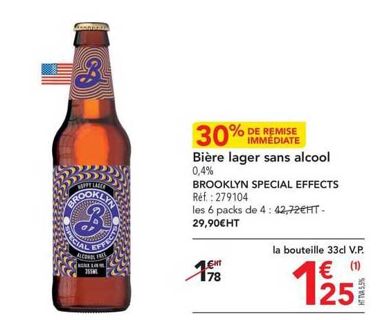 bière lager sans alcool brooklyn special effects