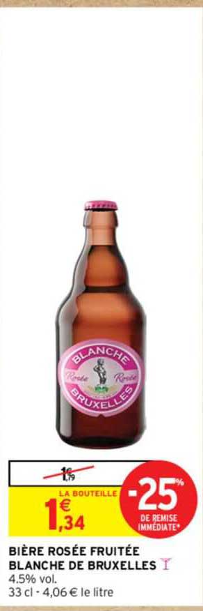 bière rosée fruitée blanche de bruxelles