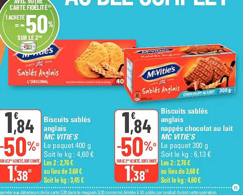 biscuits sablés anglais mc vitie's, biscuits sablés anglais nappés chocolat au lait mc vitie's