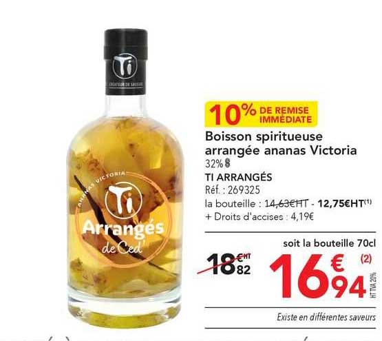boisson spiritueuse arrangée ananas victoria ti arrangés