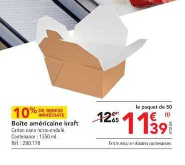 Boîte Américaine Kraft