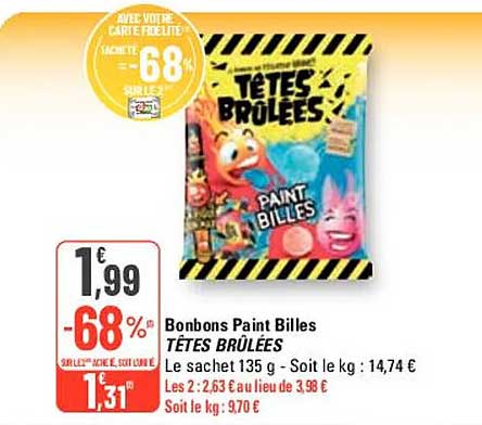 bonbons paint billes têtes brûlées