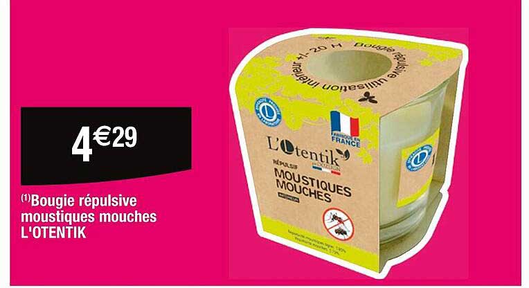 bougie répulsive moustiques mouches l'otentik