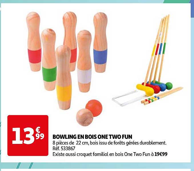 bowling en bois one two fun