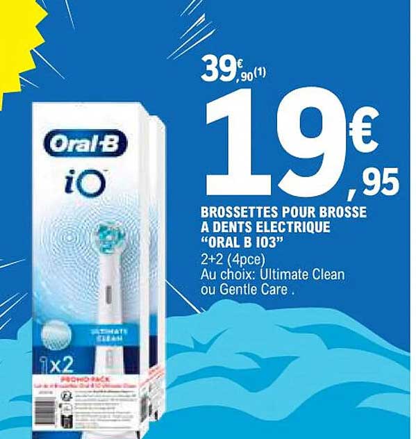 brossettes pour brosse a dents electrique "oral b 103"