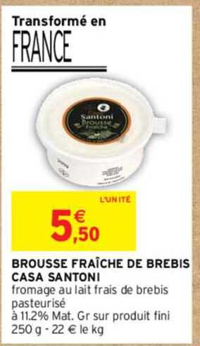 Brousse Fraîche De Brebis Casa Santoni