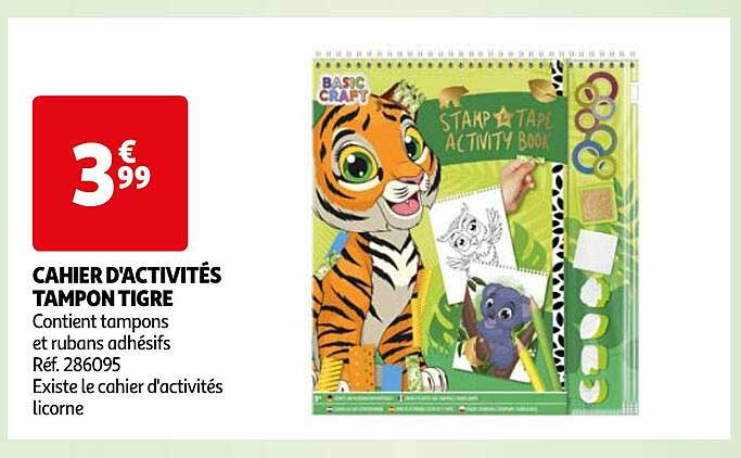 cahier d'activités tampon tigre