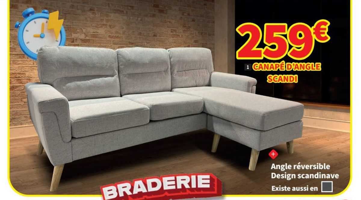 canapé d'angle scandi