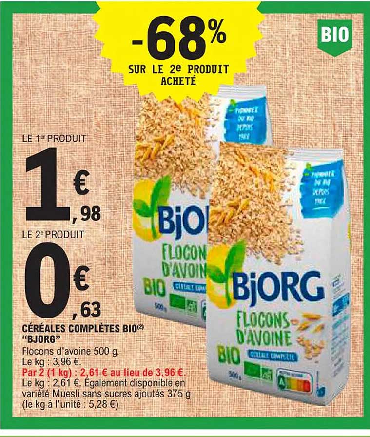 céréales complètes bio "bjorg"