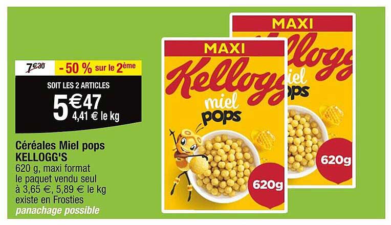 céréales miel pops kellogg's