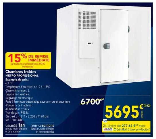 chambres froides metro professional