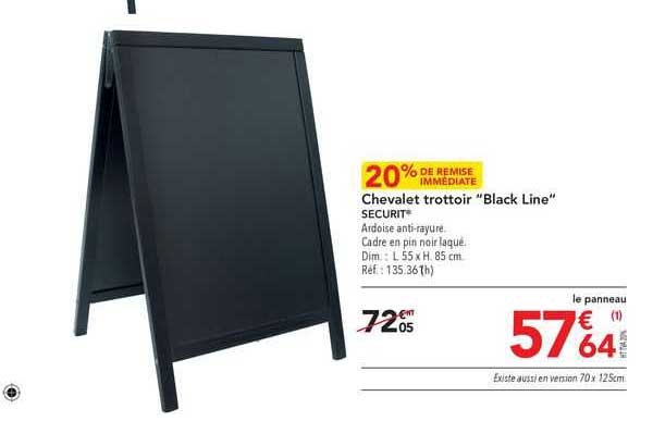 Chevalet Trottoir "black Line" Securit