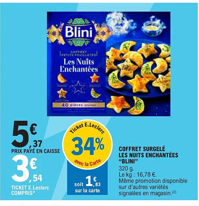 coffret surgelé les nuits enchantées "blini"