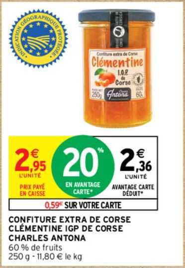 Confiture Extra De Corse Clémentine Igp De Corse Charles Antona