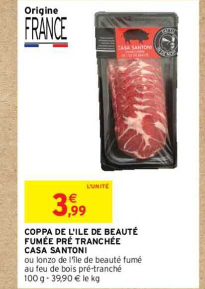 coppa de l'ile de beauté fumée pré tranchée casa santoni