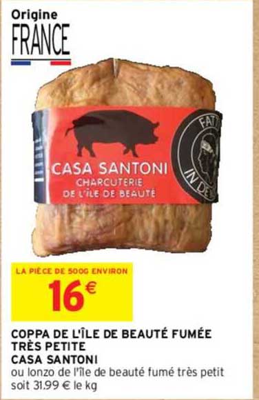 coppa de l'île de beauté fumée très petite casa santoni