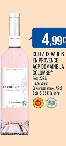 coteaux varois en provence aop domaine la colombe