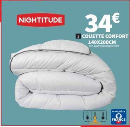 couette confort 140x200 cm nightitude