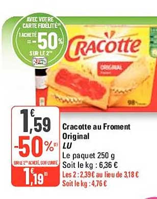 Cracotte Au Froment Original Lu