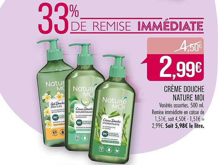 crème douche nature moi
