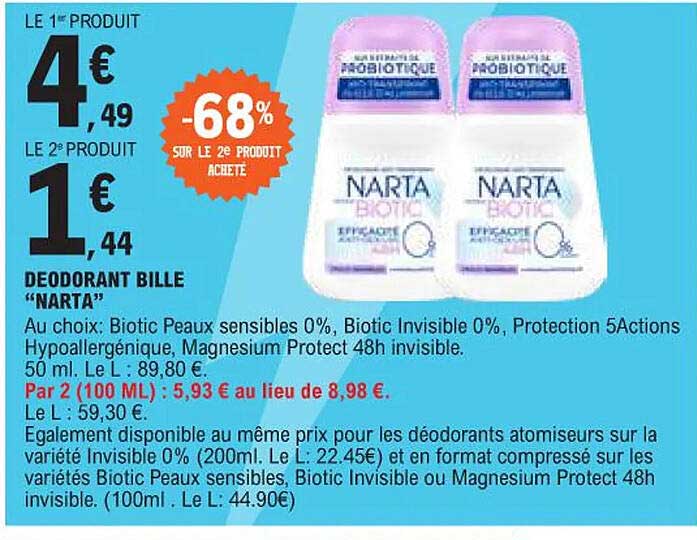 Déodorant Bille "narta"
