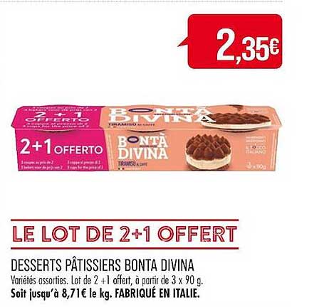 desserts pâtissiers bonta divina