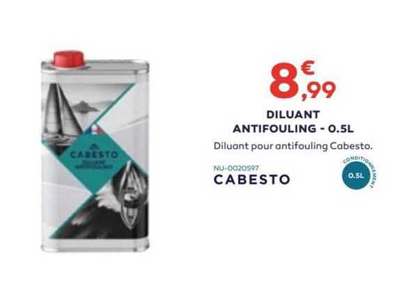 diluant antifouling - 0.5 l cabesto