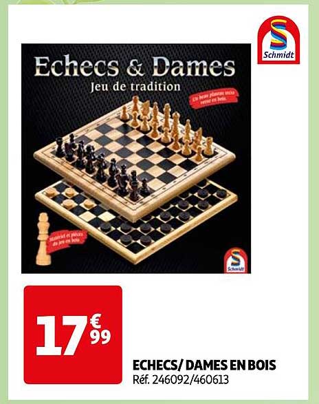 echecs & dames en bois