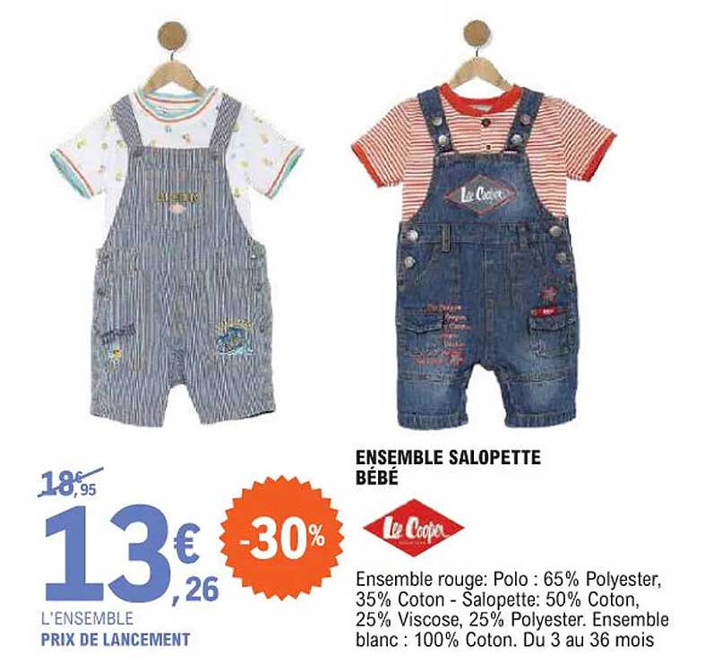 Ensemble Salopette Bébé Lee Cooper