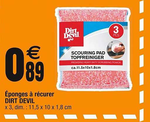 éponges à récurer dirt devil