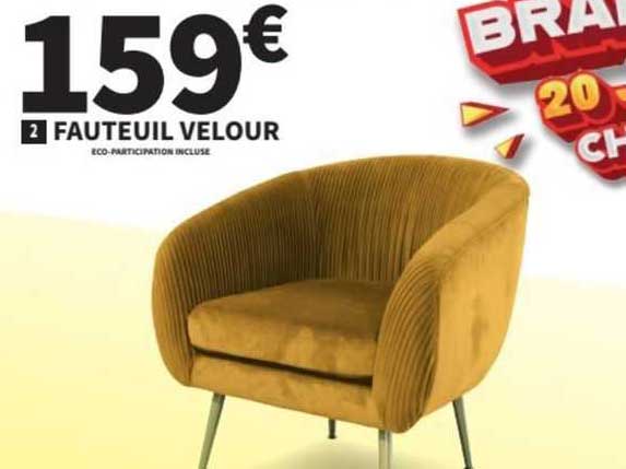 fauteuil velour