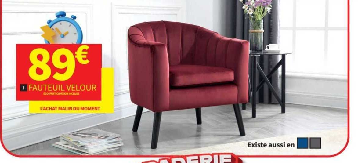 fauteuil velour