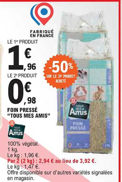 foin pressé "tous mes amis"