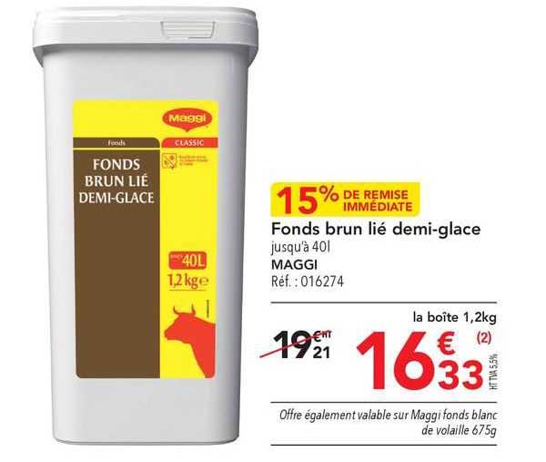 fonds brun lié demi-glace maggi