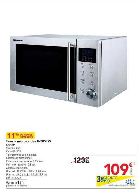 four à micro-ondes r-28stw sharp