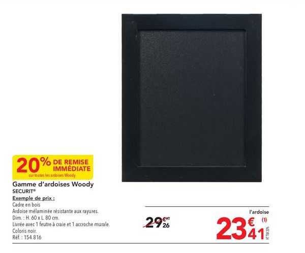 Gamme D'ardoises Woody Securit