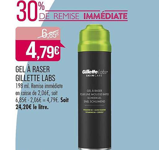 gel à raser gillette labs