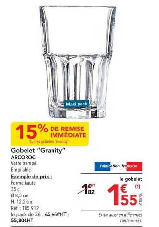 Gobelet "granity" Arcoroc