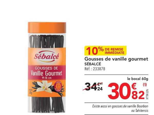 gousses de vanille gourmet sébalcé