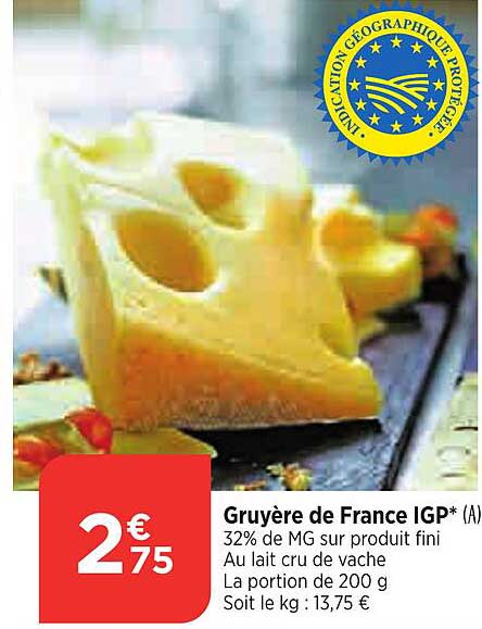 Gruyère De France Igp
