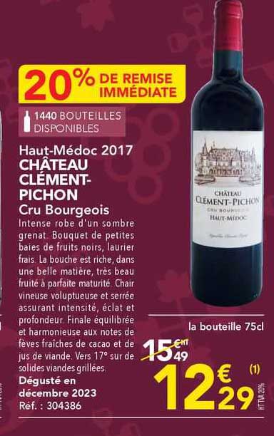 haut-médoc 2017 château clément-pichon