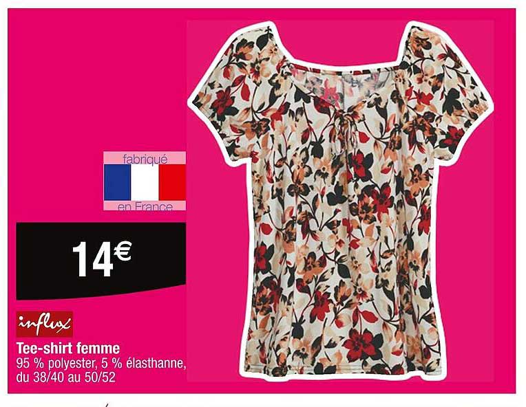 influx tee-shirt femme