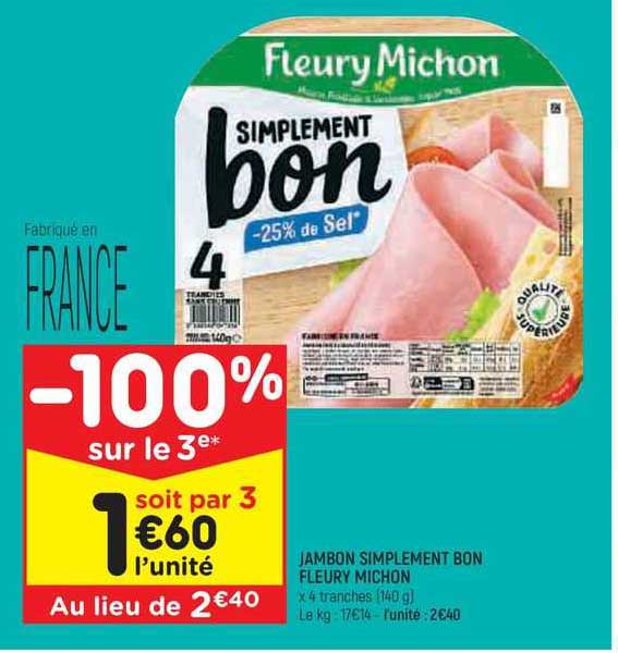 jambon simplement bon fleury michon