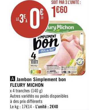 jambon simplement bon fleury michon