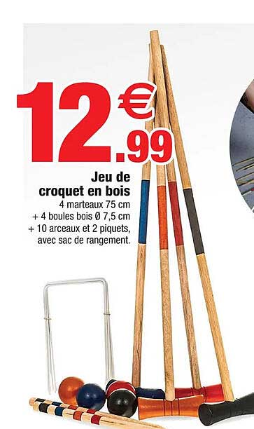 jeu de croquet en bois