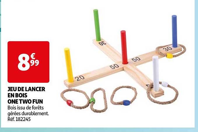 jeu de lancer en bois one two fun