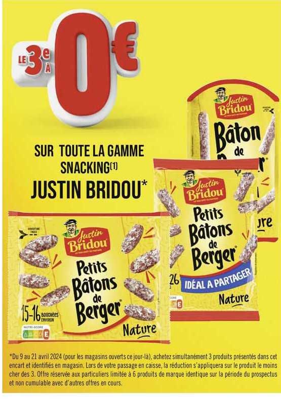 La Gamme Snacking Justin Bridou