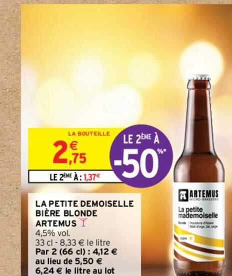 la petite demoiselle bière blonde artemus